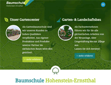 Tablet Screenshot of baumschule-hot.de